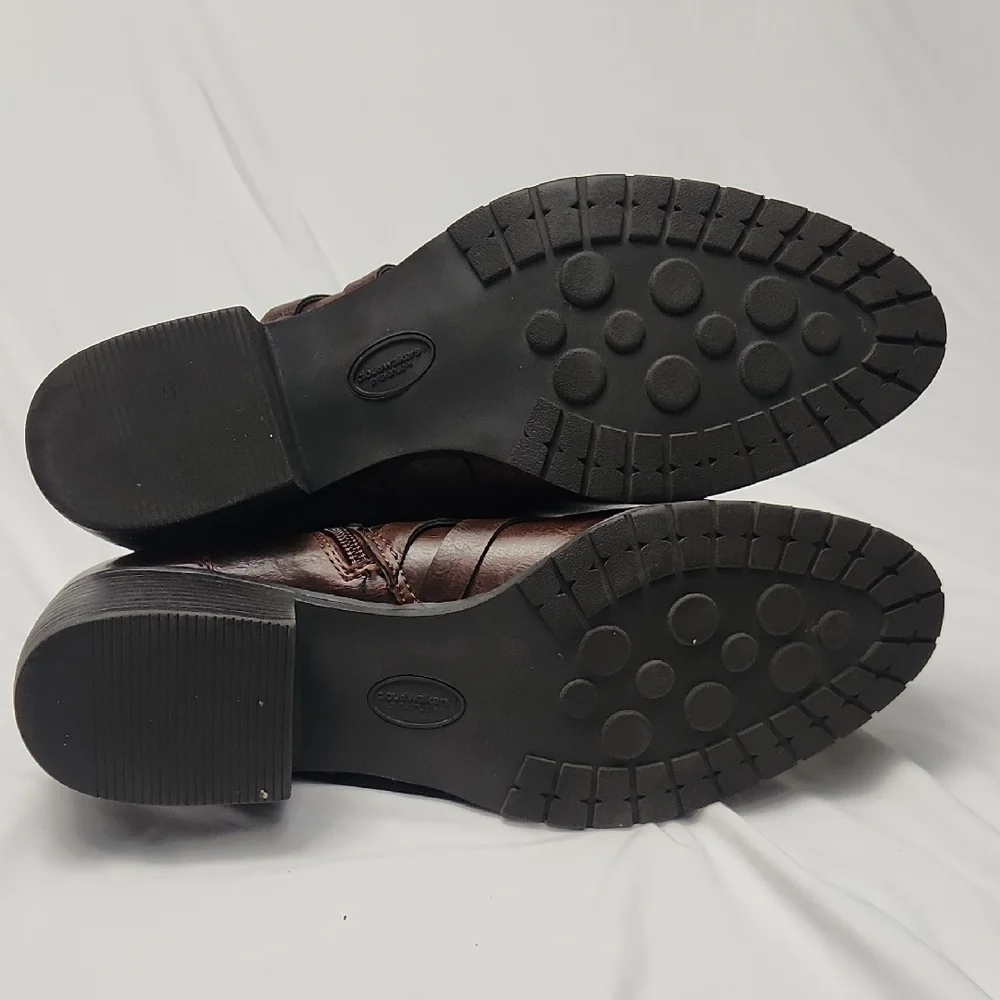 Cloudwalkers Brown Zip Ankle Booties‎ Size 11W Casual Wide Width